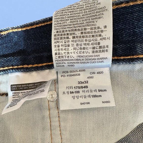 Levi's 505 Jeans Dark Stone Wash W33 x L32 - Picture 7 of 9